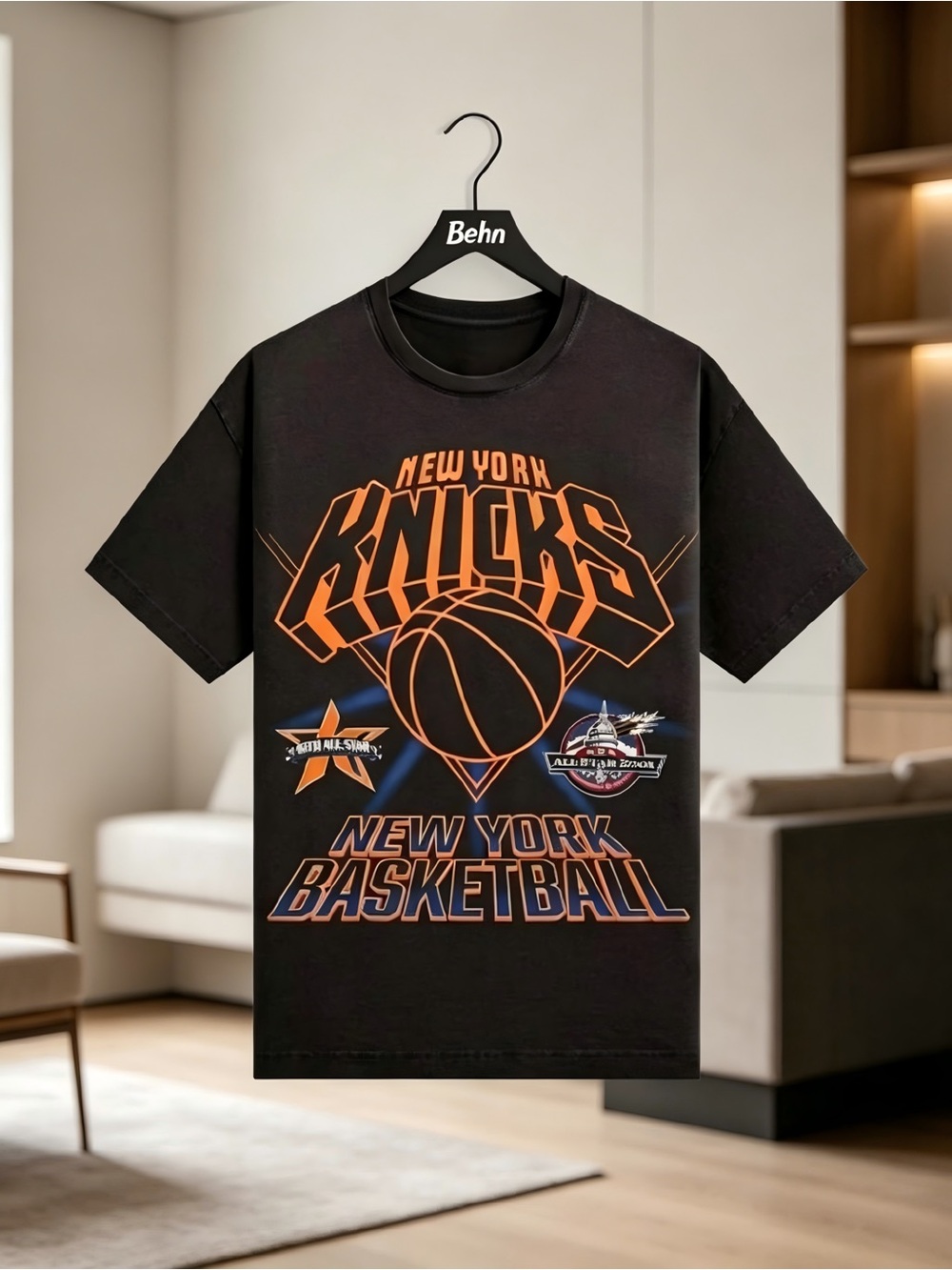 Kith All Star New York Knicks T Shirt Black Orange